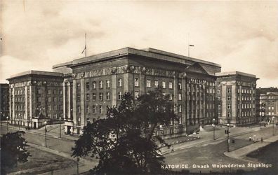 Aufbau von Schlesien Silesian Parliament Katowice Schlesien Postkarte AK