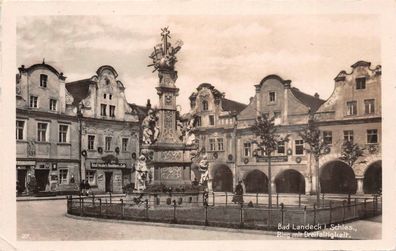 Bad Landeck Schlesien Ring Dreifaltigkeit Fotokarte 1938