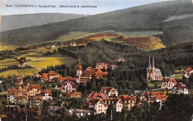 Bad Flinsberg i. Isergebirge Blick nach d. Iserkamm AK 1923