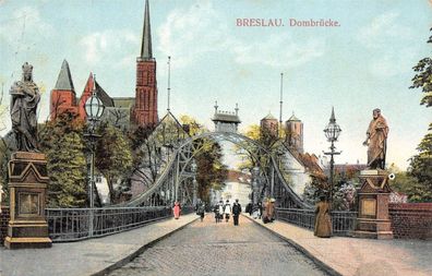 Breslau Dombrücke Feldpostkarte 1915