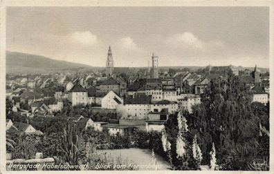 Blick vom Florianberg auf Bergstadt Habelschwerdt Schlesien Postkarte AK 1944