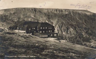 Hampelbaude im Riesengebirge Schlesien Postkarte AK 1926