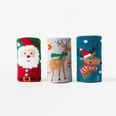 3 Paar Weihnachtsstrümpfe für Jungen und Mädchen