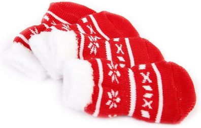 4 Stück weihnachtliche Haustiersocken