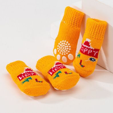 4er-Pack Anti-Rutsch-Socken für Hunde und Haustiere