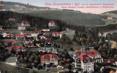 Ober-Krummhübel i. Rgb. mit Dr. Ziegelroth's Sanatorium Postkarte AK 1913