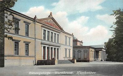 Riesengebirge Warmbrunn Kurtheater Postkarte AK