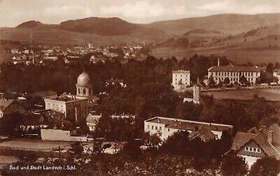 Schlesien Bad und Stadt Landeck Fotokarte ca. 1930