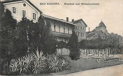 Schlesien Bad Kudowa Moorbad und Winterkuranstalt Postkarte 1927