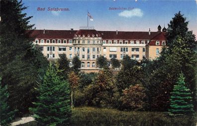 Schlesischer Hof in Bad Salzbrunn Szczawno-Zdrój Schlesien Postkarte AK