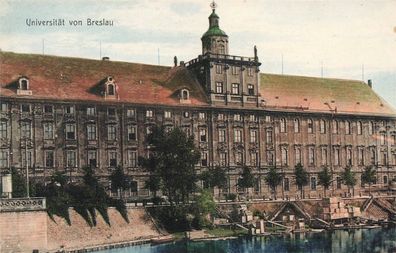 Universität von Breslau Schlesien Postkarte Tuck AK