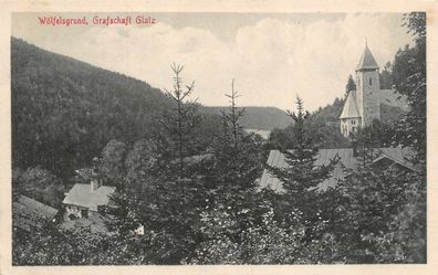 Wölfelsgrund Grafschaft Glatz Postkarte AK 1913