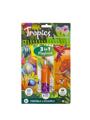 Qwi Toy 3 in 1 Spielbuch Tropics Malen Zeichnen Schreiben