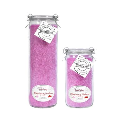 Candle Factory Kerzen-Set Pfingstrose und Himbeere Big + Mini Jumbo Duftkerze Dekoke