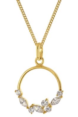 trendor Schmuck Damen-Kette 925 Silber Goldplattiert mit Zirkonias 68722