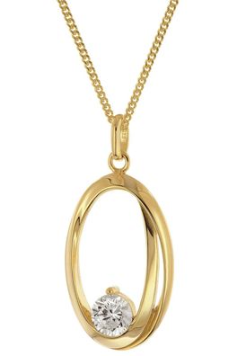 trendor Schmuck Damen-Halskette 925 Silber Goldplattiert mit Zirkonia 68728