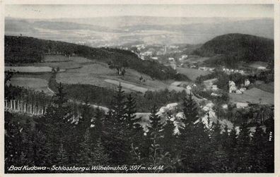 Bad Kudowa Schlossberg u. Wilhelmshöh 597m. ü.d.M. Postkarte AK 1942