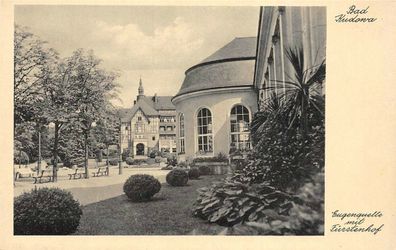 Bad Kudowa Eugenquelle mit Fürstenhof Postkarte AK