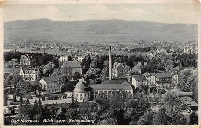 Bad Kudowa-Zdrój Blick vom Schlossberg Postkarte Schlesien