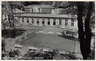 Bad Charlottenbrunn i. Schles. Kurplatz Postkarte AK