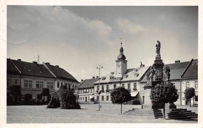 Bad Hirschberg / Doksy Marktplatz Foto Postkarte 1939