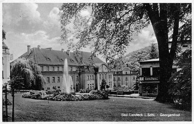 Bad Landeck Schlesien Georgenbad Postkarte 1937