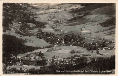 Blick v. d. Heufuderbaude auf Bad Flinsberg i. Isergebirge Postkarte AK