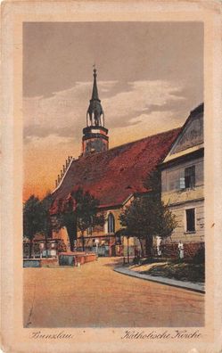 Bunzlau Katholische Kirche Postkarte AK