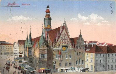 Breslau Rathaus Postkarte 1920