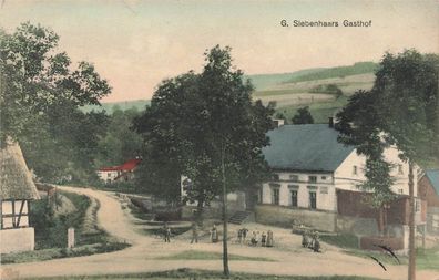 G. Siebenhaars Gasthof Johnsdorf bei Langenau Schlesien Postkarte AK 1918