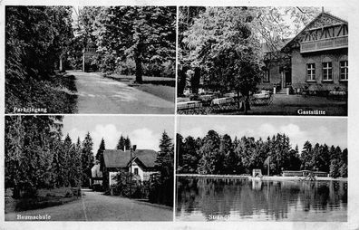 Falkenberg Schlesien Tiergarten Gaststätte Postkarte 1939