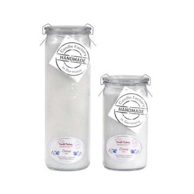 Candle Factory Kerzen-Set Creme Big + Mini Jumbo Duftkerze Dekokerze