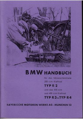 Bedienungsanleitung BMW Motorräder R 2, 8 PS, R 3, 11 PS, R 4, 14 PS Serie 5