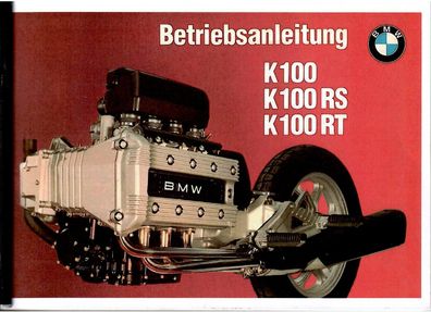 Betriebsanleitung BMW K 100 / K 100 RS / K 100 RT, Motorrad