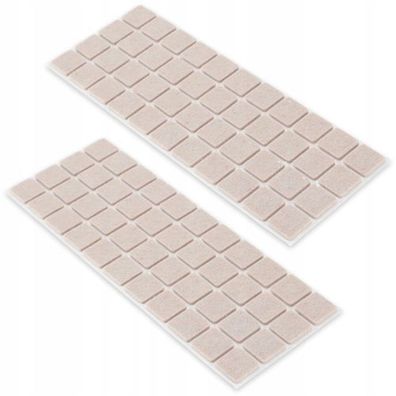 KADAX Filzgleiter zum Bodenschutz, quadratisch, Beige, 20 mm, 2 Stück