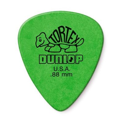 Dunlop Tortex Standard Plektren - 0,88 mm - grün (1, 3, 6, 12 oder 72 Stück)