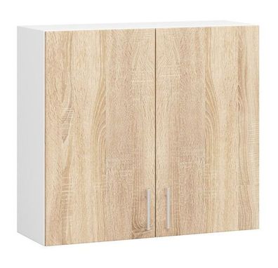 Küchenschrank AKORD LIMA W80 Weiß 80 cm Front Sonoma-Eiche B80 x H72 x T30,5 cm