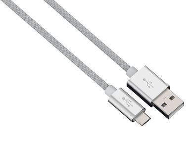 Hama 0,5m Micro USB Kabel Alu Nylon Ladekabel DatenKabel Sync Handy Tablet Navi