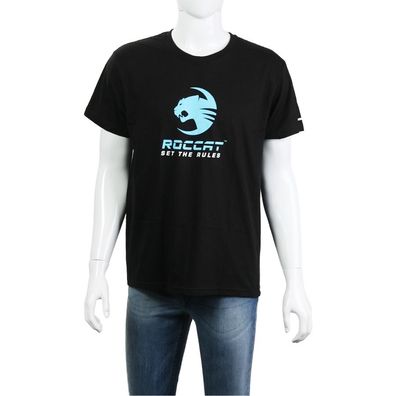 Roccat Gaming Baumwoll TShirt Slim Fit FanShirt Oh. Hell. Yes Aufdruck Schwarz M