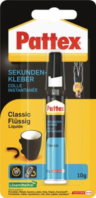 Sekundenkleber flüssig 10g farblos Tube PATTEX