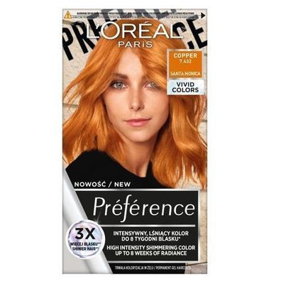 L'Oreal Paris Präferenz Kupfer Haarfarbe 7.432 - 385 ml