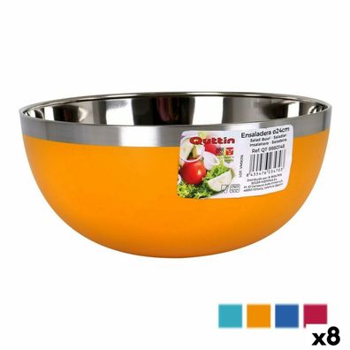 Salatschüssel Quttin 146477 Edelstahl (8 Stück) (Ø 24 cm)