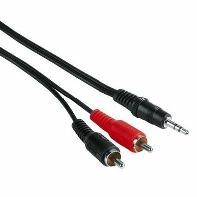 Hama 5m CinchKabel KlinkeKabel Audio Anschlusskabel RCAStecker 3,5mm Klinken