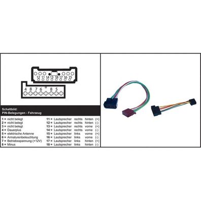 AIV ISO AutoradioAdapter AutoRadio AdapterKabel für Ford Seat VW Sharan etc