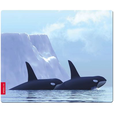 Speedlink Silk Mouse-Pad Orca Wal Maus-Pad Tier-Motiv Tier-Baby flach 1,5mm dünn