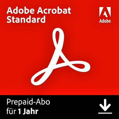 Adobe Acrobat Standard | 2 PC/MAC | 1 Jahr stets aktuell|Code per eMail|ESD