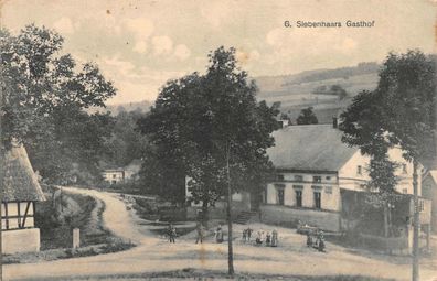 Gruß aus Johnsdorf bei Langenau Gasthof G. Siebenhaars AK 1918 Schlesien