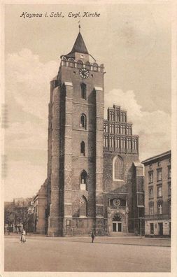 Haynau Schlesien Evgl. Kirche Postkarte 1929