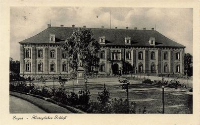 Herzoglichers Schloss Sagan Schlesien Postkarte AK 1938