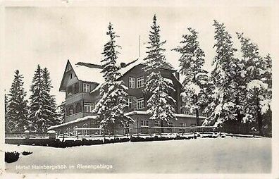 Hotel Hainbergshöh im Riesengebirge Postkarte AK 1936